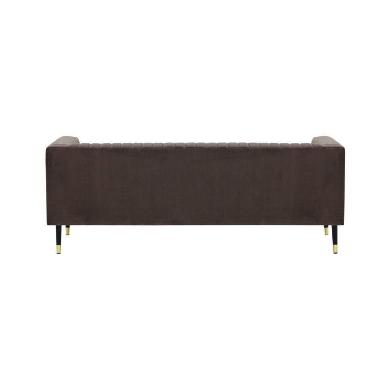 Septimus Velvet Sofa, Brown