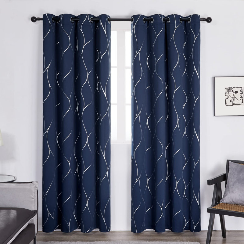 Corvo Blackout Curtain Pair, 55cm Width x 245cm Drop