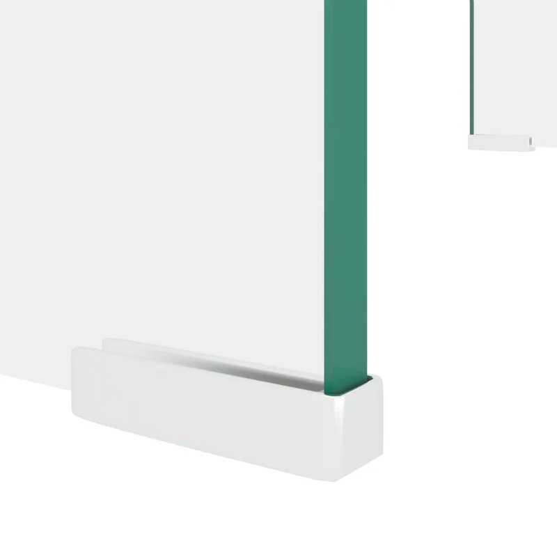 Wakeland TV Stand/Monitor Riser Glass, 60cm, Green