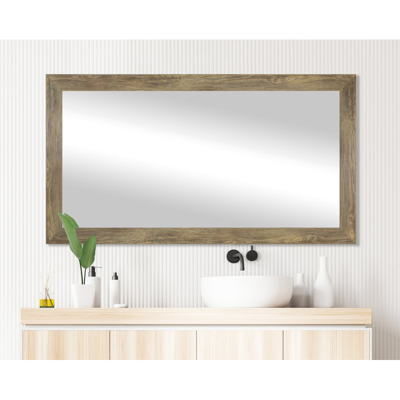 Engineered Wood Flat Mirror, 33" x 74"