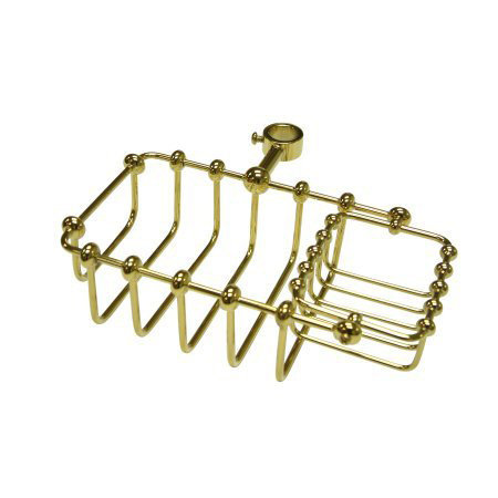 Vintage Shower Caddy, Polished Brass