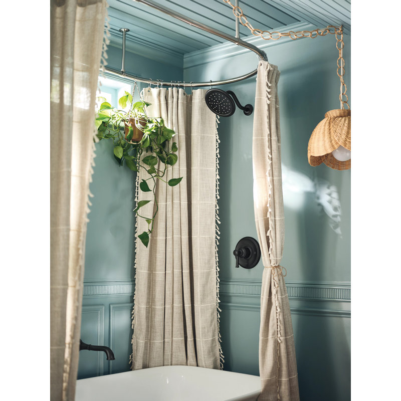 Belfield Single Handle Wall Mount Tub Filler High Flow Tub Faucet with 10" Spout Reach, Matte Black
