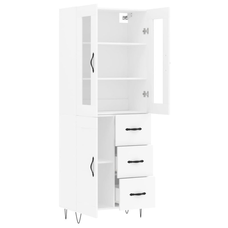 Rohando 3 Door Manufactured Wood Wardrobe, White