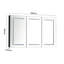 Armoire à pharmacie 48 po x 30 po à DEL avec miroir, douilles, à intensité variable et anti-buée