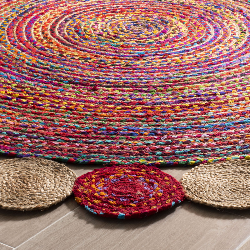 Tapis rouge tissé à la main Herzig, Rectangle 8 pi x 10 pi