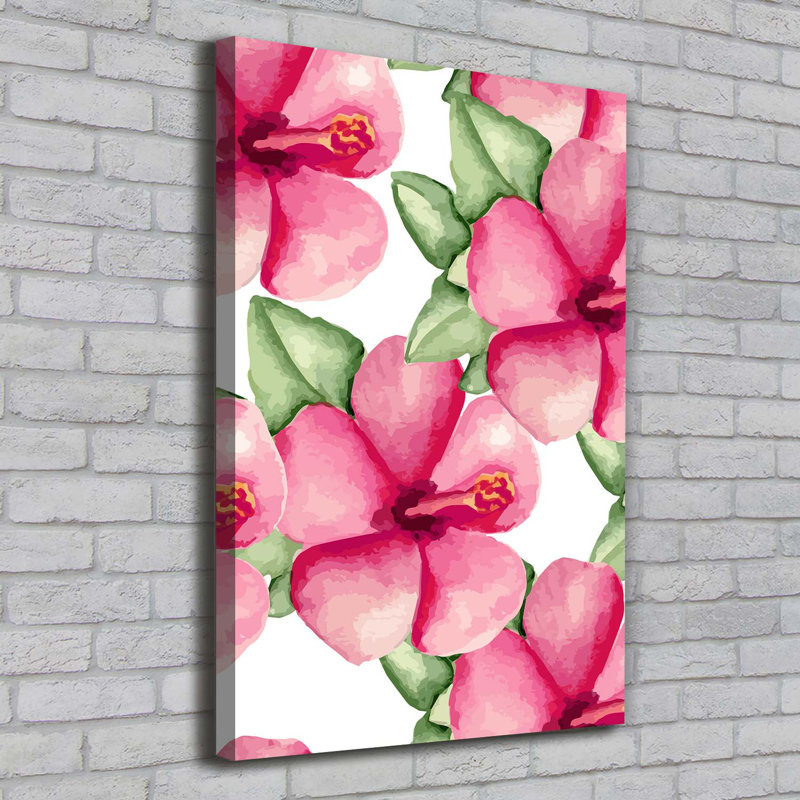 Tropical Flowers - Wrapped Canvas Print