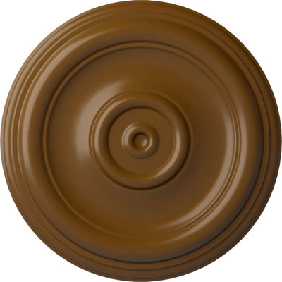 Médaillon de plafond traditionnel Endurathane, DO 12 po x P 1 po (convient aux auvents jusqu'à 2 3/4 po), finition topaze fumée peinte à la main