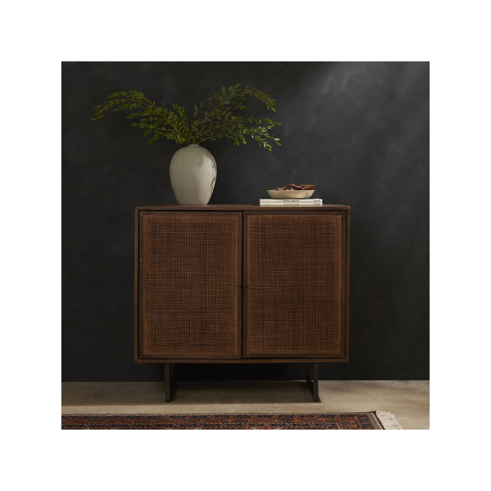 Jensi Solid Wood Storage Cabinet, Brown