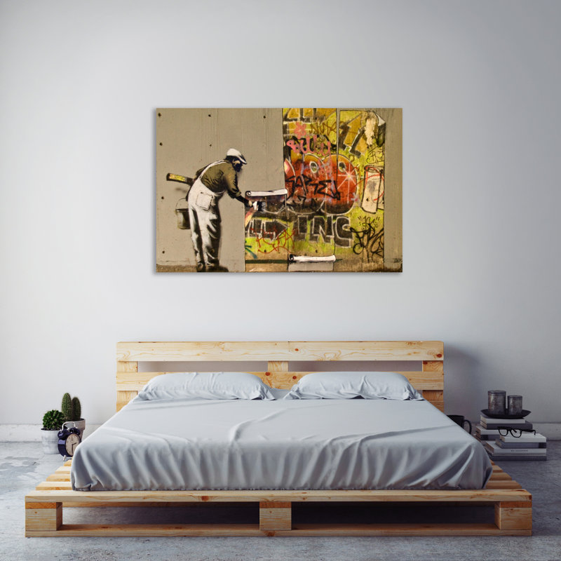 « graffitiing wallpaper », reproduction d’impression sur toile tendue, H 12 po x l 18 po x P 1,5 po