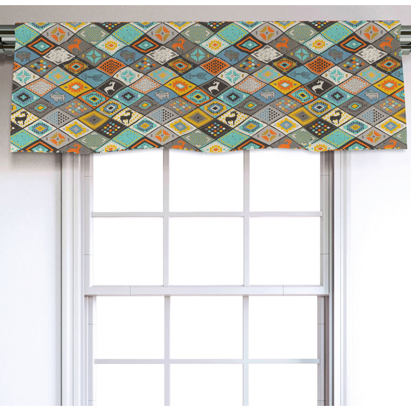 Sateen Plaid Ruffled Window Valance