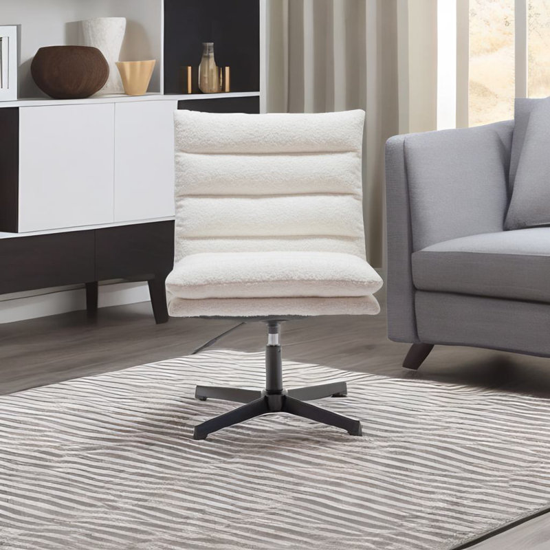 Fauteuil d'appoint pivotant à 360 °, Beige