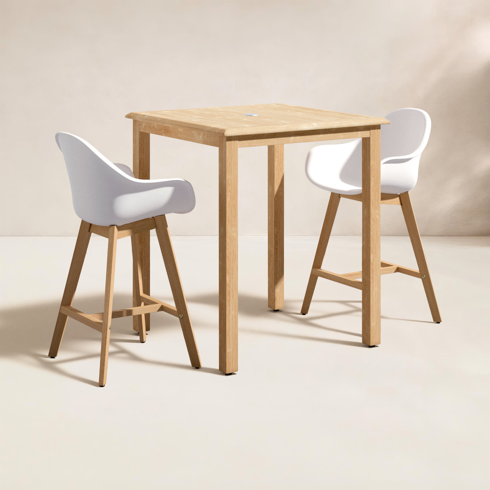 Anautica 35" Teak Patio Dining Set