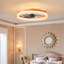 Ventilateurs de plafond avec lumières à DEL à intensité variable, installation encastrée de ventilateurs de plafond modernes et minces