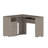 47" Light Gray L Shape Computer Desk With Two Drawers-1305123558