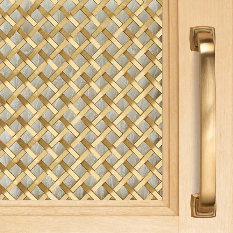 Grille simple en métal tissé Kent S 286 S Kent, H 18 po x L 18 po x l 48 po, Laiton satiné