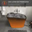 Baignoire autoportante de 51 po à surface solide en noir-116920424