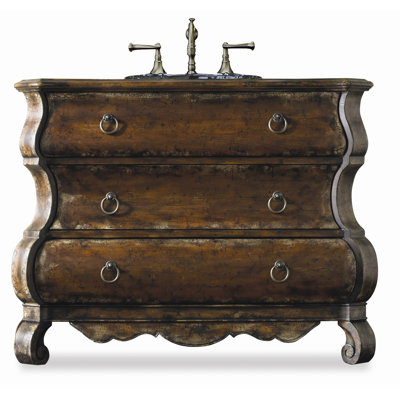 Dwayne 47.25'' Single Bathroom Vanity with Solid + Manufactured Wood Top
