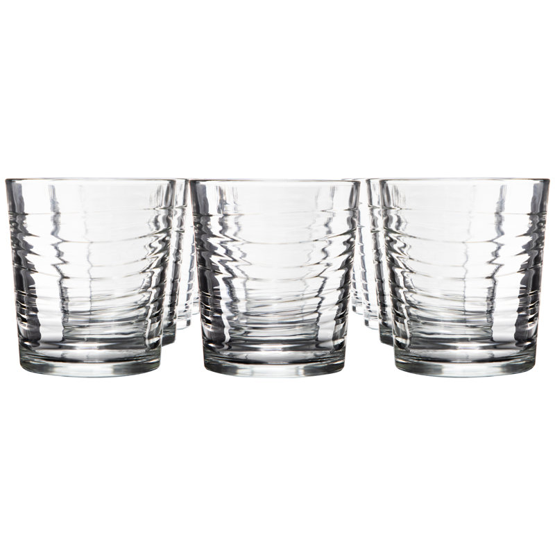 Service à cocktail Gibson Home 12 pièces en verre tourbillon 13,5 oz (400 ml) Double Old Fashion