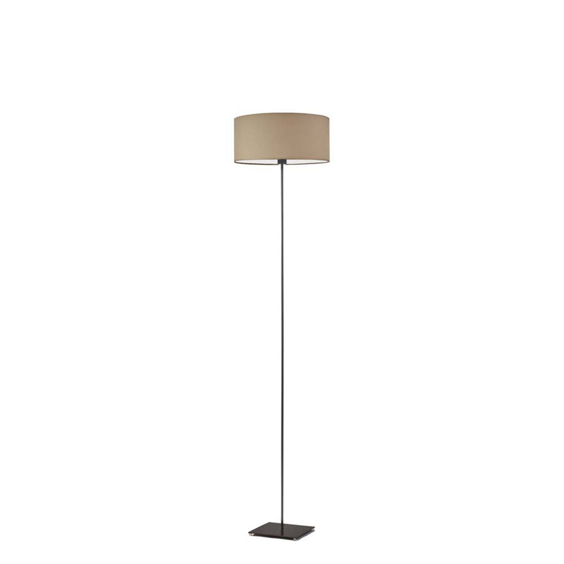 Ayania 150cm Traditional Floor Lamp, Black, Beige