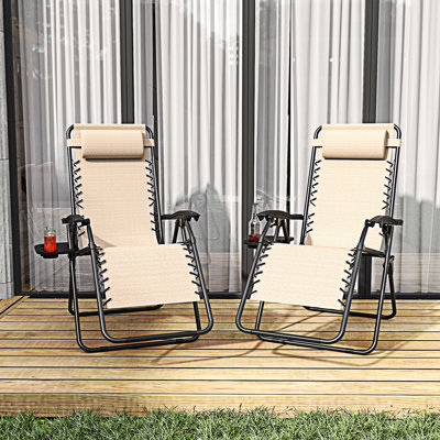 Chaise longue pliable à zéro gravité