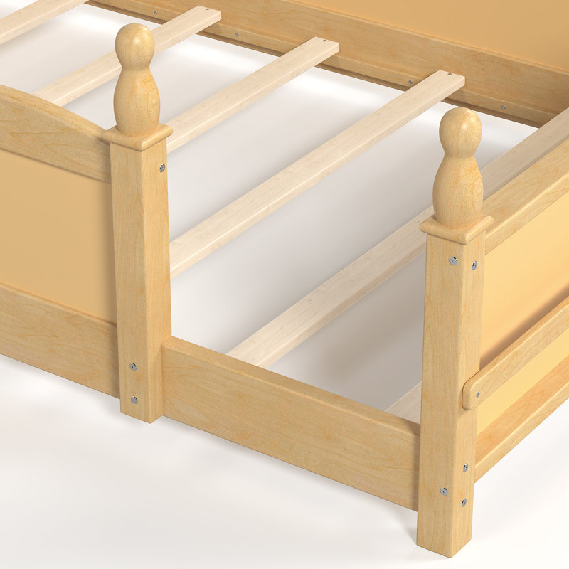 Lits sûrs pour enfants avec rangement, lit simple en bois aggloméré style Montessori pour la maison