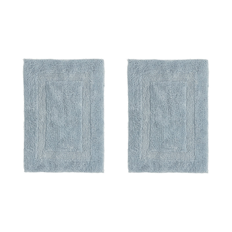 Ensemble de tapis pour salle de bain 2 pièces 100% coton 2370 g / m² Lux, Bleu