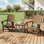 Chaises en PEHD Adirondack, durables et résistantes aux intempéries, meubles de jardin d'extérieur en grain de bois pour le jardin, la terrasse, la cour, le bord de la piscine