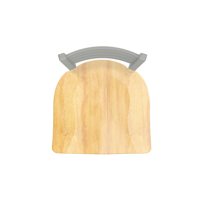 Jackie Side Chair, Anodized Nickel, Wood-Natural Maple
