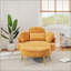 Corduroy Armchair with Ottoman-108743758