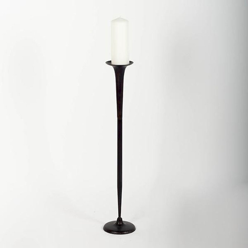 Metal Candlestick, 29" H x 6.25" W x 6.25" D