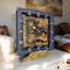 Horloge de bureau carrée en bois 10 pouces avec engrenages mobiles réels (transformable en horloge murale - base amovible) Collection Canada-802675504