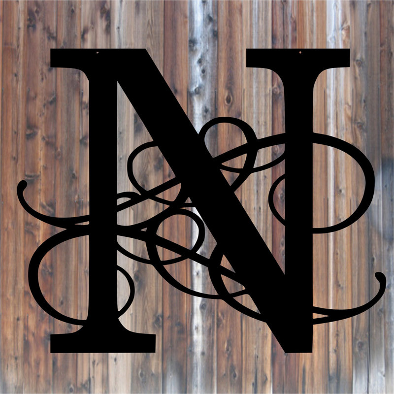 Décoration murale monogramme à lettre «simple», H 30 po x l 30 po x P 0,25 po, Oui