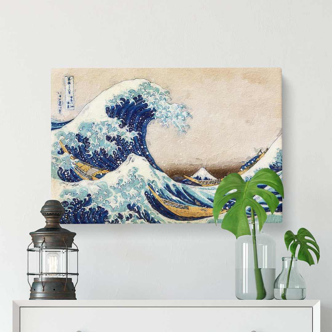 A Great Wave of Kanagawa by Katsushika Hokusai - Wrapped Canvas