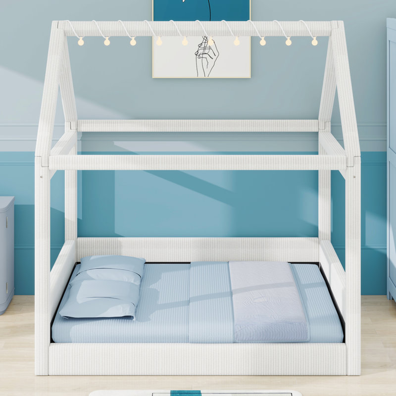 Lit tapissier Corduroy, Beige