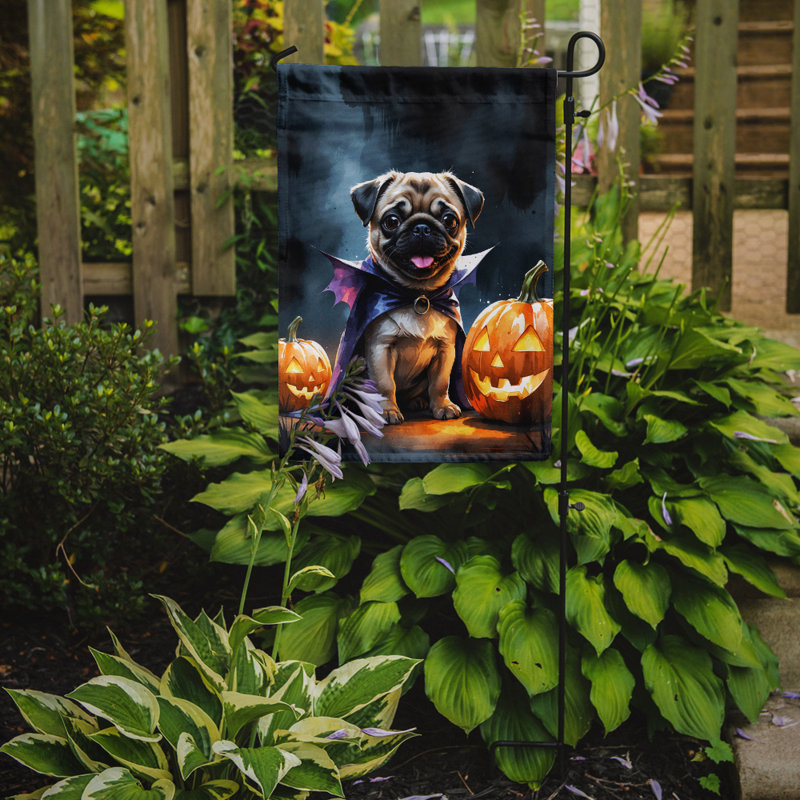 Drapeau de jardin chiot Halloween, Carlin