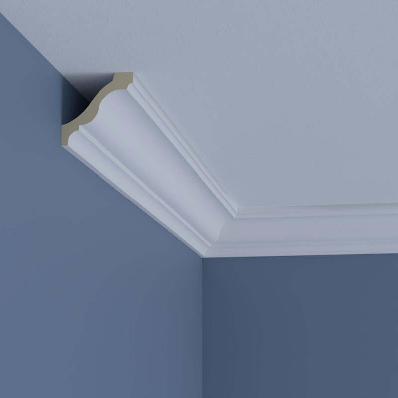 Adeline 96" Gray Polyurethane Crown Moulding