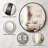 Wall Mounted, Round Mirror with Aluminum Frame for Bathroom, Bedroom, or Entryway-317831705