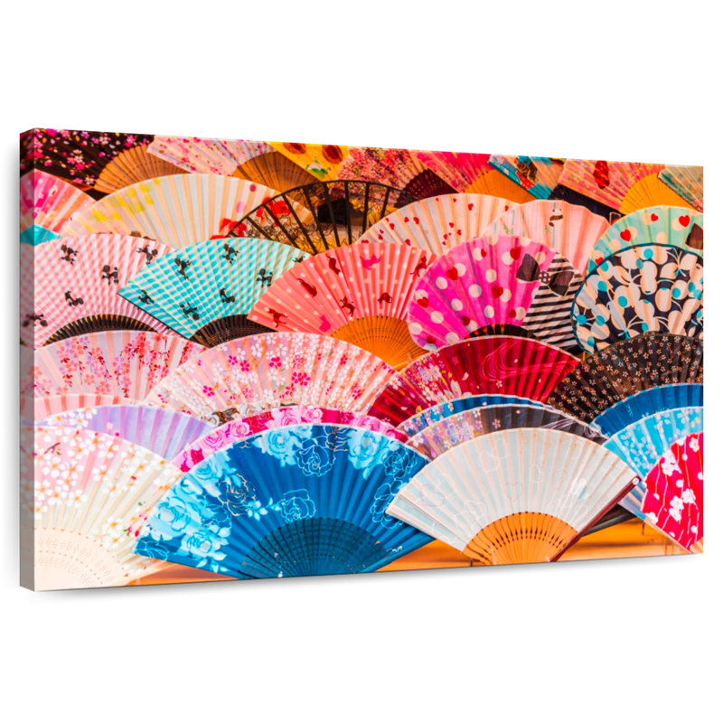 Kerner Pastel Silk Fans, 16" H x 24" W