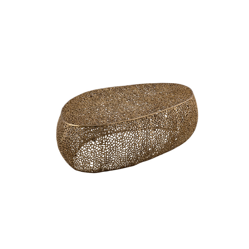Cindie Oval Coffee Table Gold, Gold