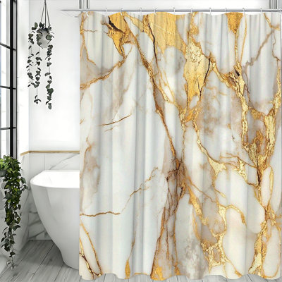 Shower Curtains with Hooks Included