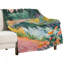 Jeté en flanelle Forest Stream Trees Luxury, couverture douce et chaude pour le salon-134322735