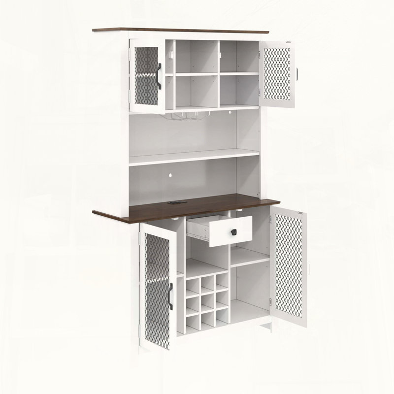 Armoire de rangement pour garde-manger, Blanc