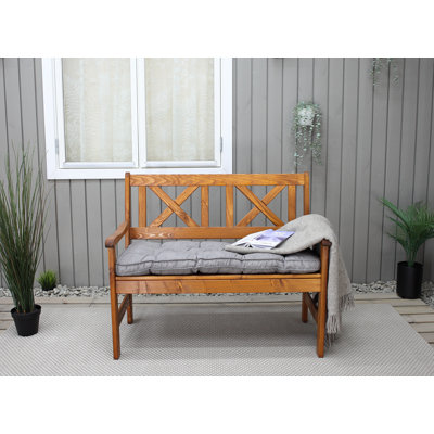 Almetra Solid Wood Pine Outdoor Bench