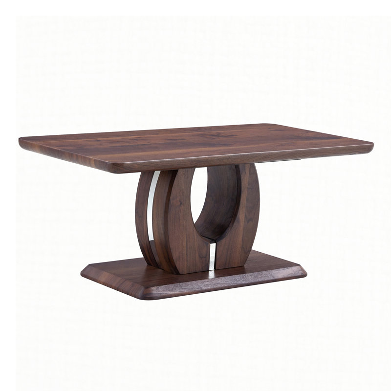 Modern Minimalist Walnut Dark Brown Texture Sticker-Patterned MDF Rectangular Coffee Table. Add a quiet and cozy atmosphere to your home.MDF coffee table,Walnut,Dark Brown textured Sticker,side table
