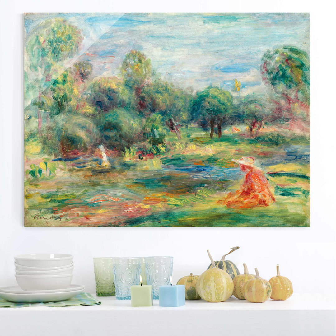 Glasbild Landscape at Cagnes von Pierre-Auguste Renoir