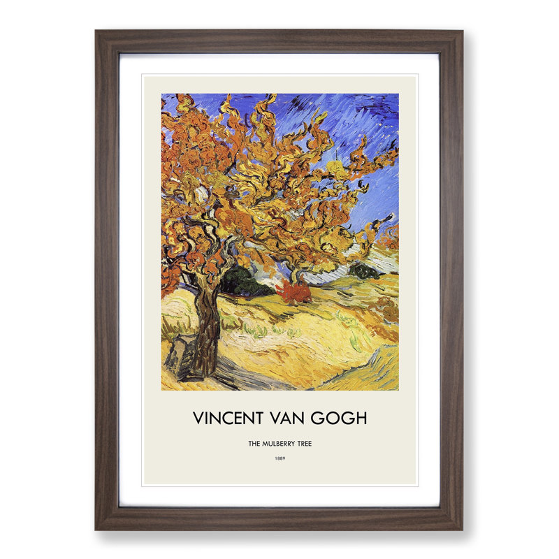 Mulberry Tree by Vincent Van Gogh - Framed Print, 48cm H x 36cm W x 2cm D, Walnut
