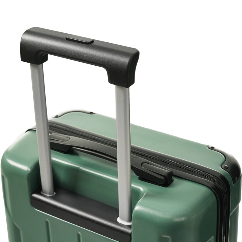 Valise de transport rigide de 20 pouces, valise légère en ABS durable avec roulettes pivotantes, verrou TSA intégré, 2 cubes de rangement, vert