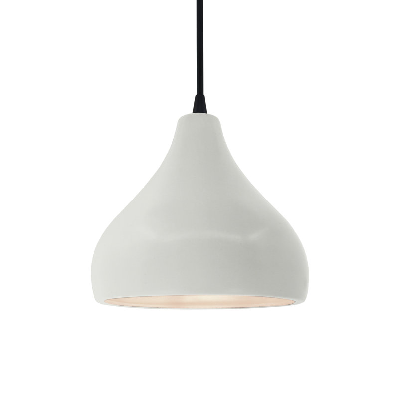 Meydan 1 - Light Single Drop Pendant, 7.25" H x 8" W x 8" D, Matte White, Matte Black