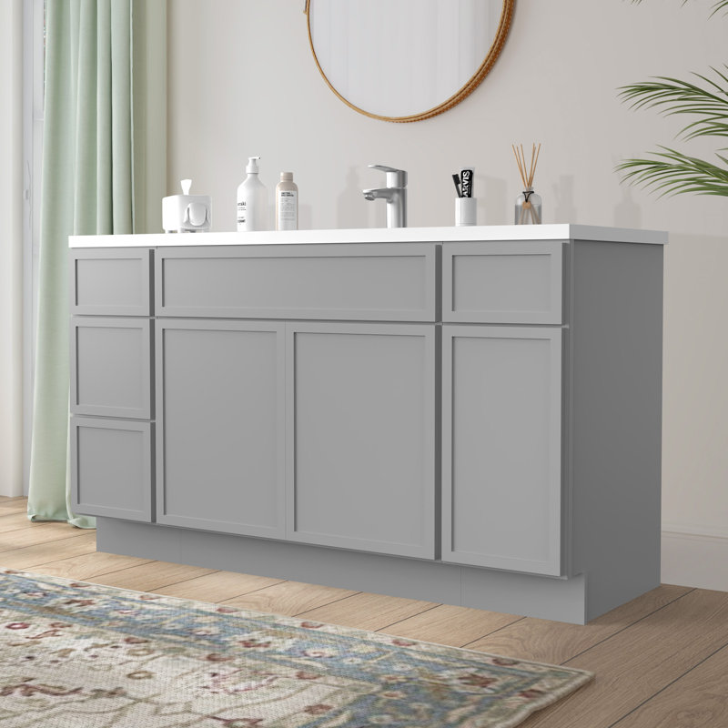 63'' Single Bathroom Vanity Base Only, Gray