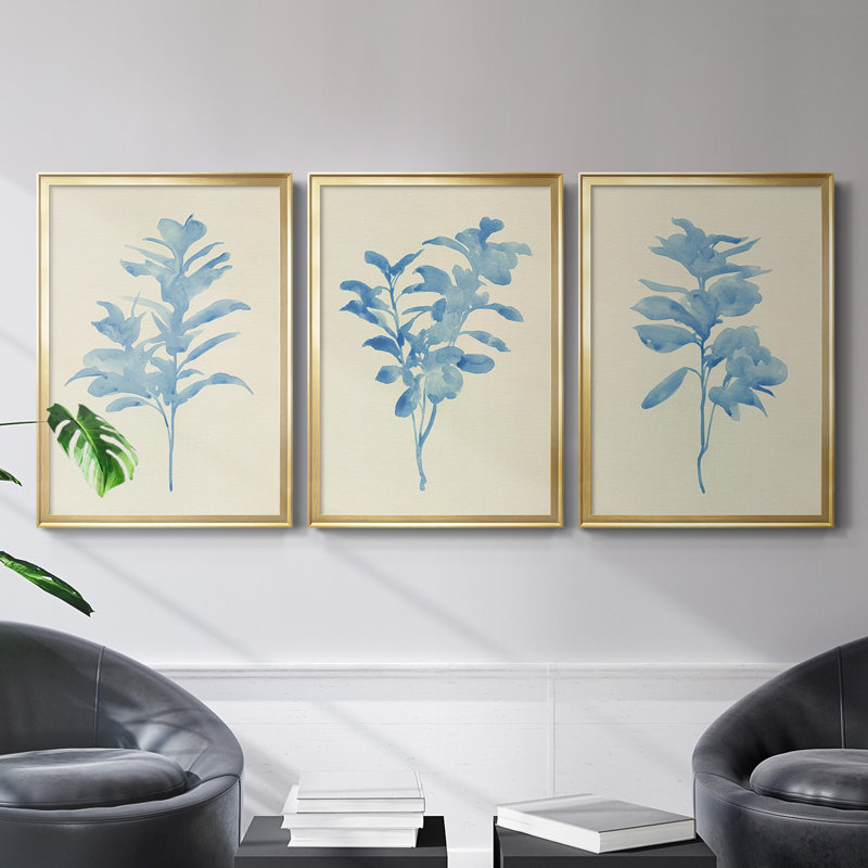 Toile encadrée de qualité supérieure Verditer Fig I - prête à être accrochée, Cadre doré, H 42,5 po x l 61 po x P 2,5 po